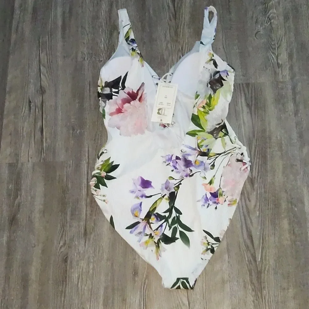 TiniBikini floral print bathing suitSz XLNWT